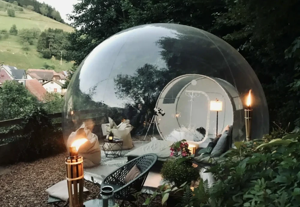 stay in a bubble tent