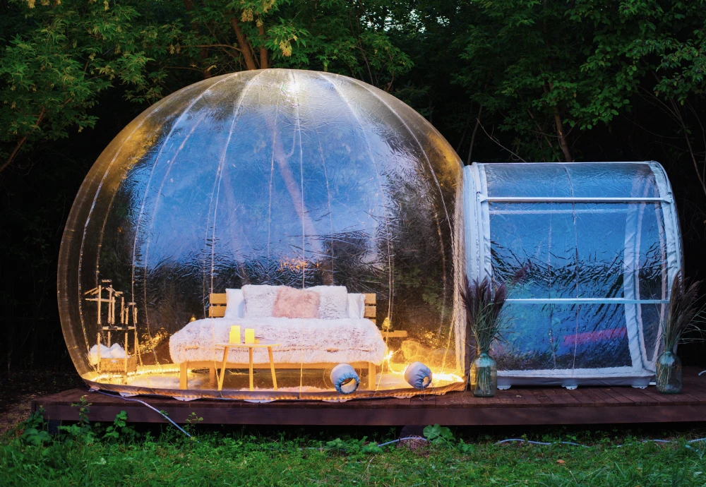 stay in a bubble tent